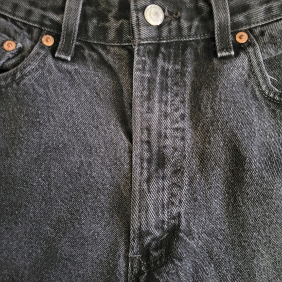 VINTAGE 90s LEVI'S Unisex 550 Relaxed Fit Mom Jeans Black - Picture 13 of 13